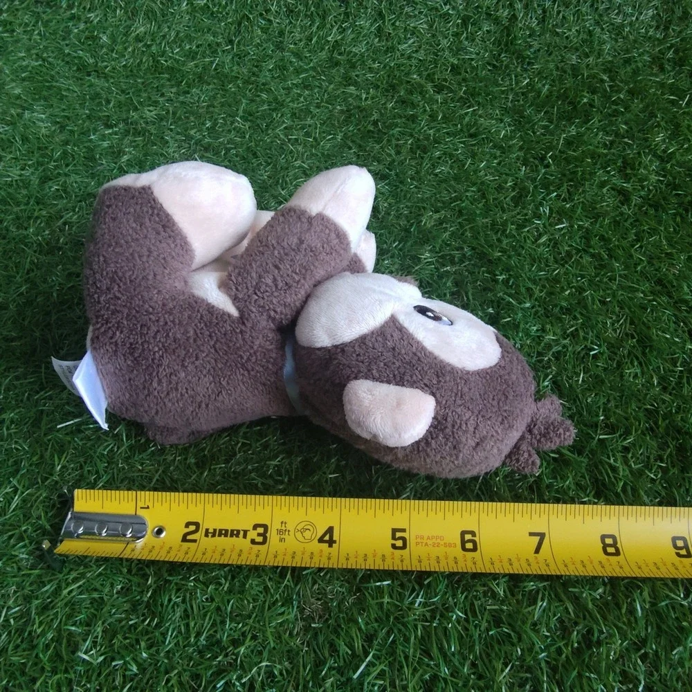 Garanimals Baby Monkey Plush Toy Blue Bow Ribbon 6 inch Brown Stuffed Animal Toy